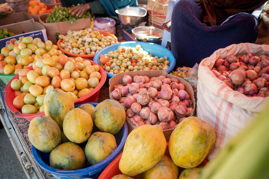 Fresh produce at a Somali market